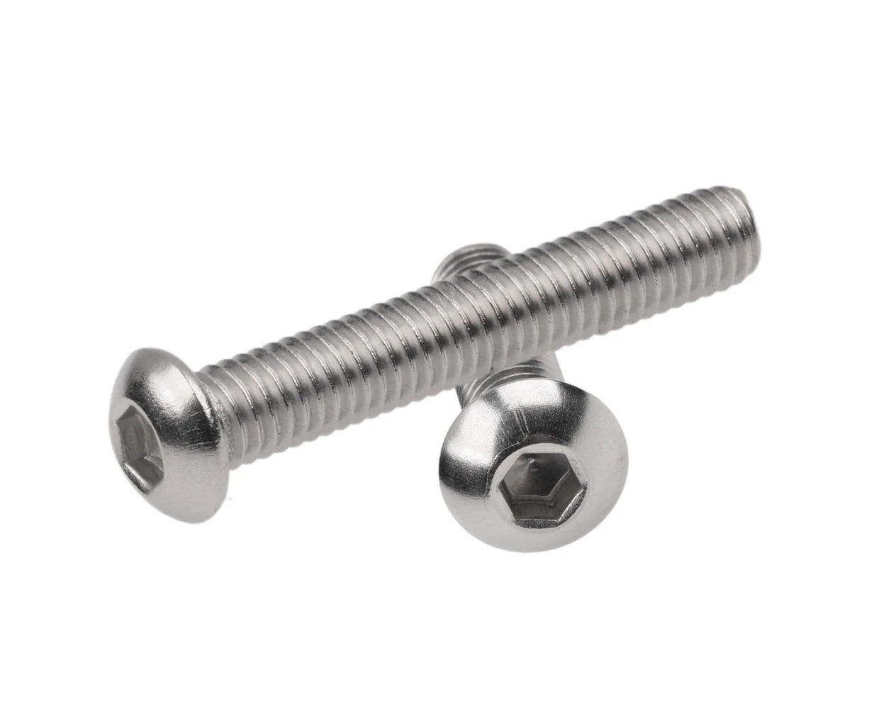 Hex Socket Button Cap Head Screws Bolts, M6 x 40mm 20pcs,304 Stainless Steel Metric, Hexagon Coarse Threaded Machine Fully Thread Allen SUS Storage