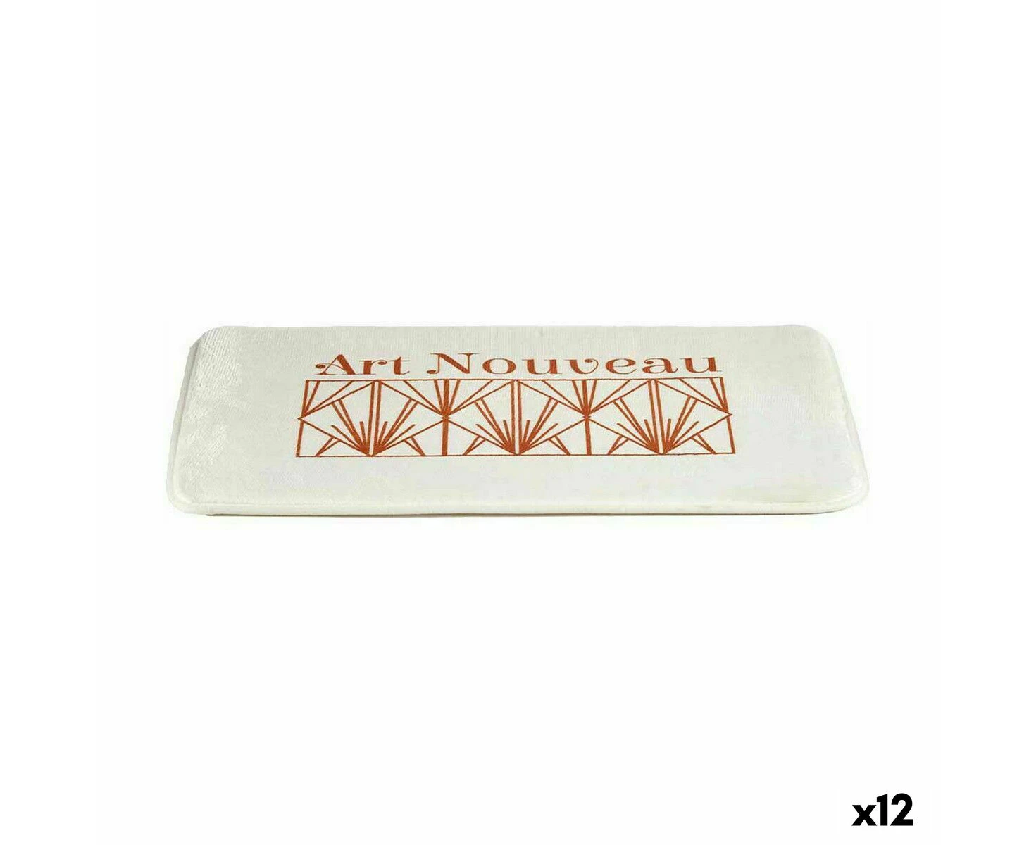 Bath Rug Art Nouveau White Bronze 40 X 1.5 X 60 Cm 12 Units