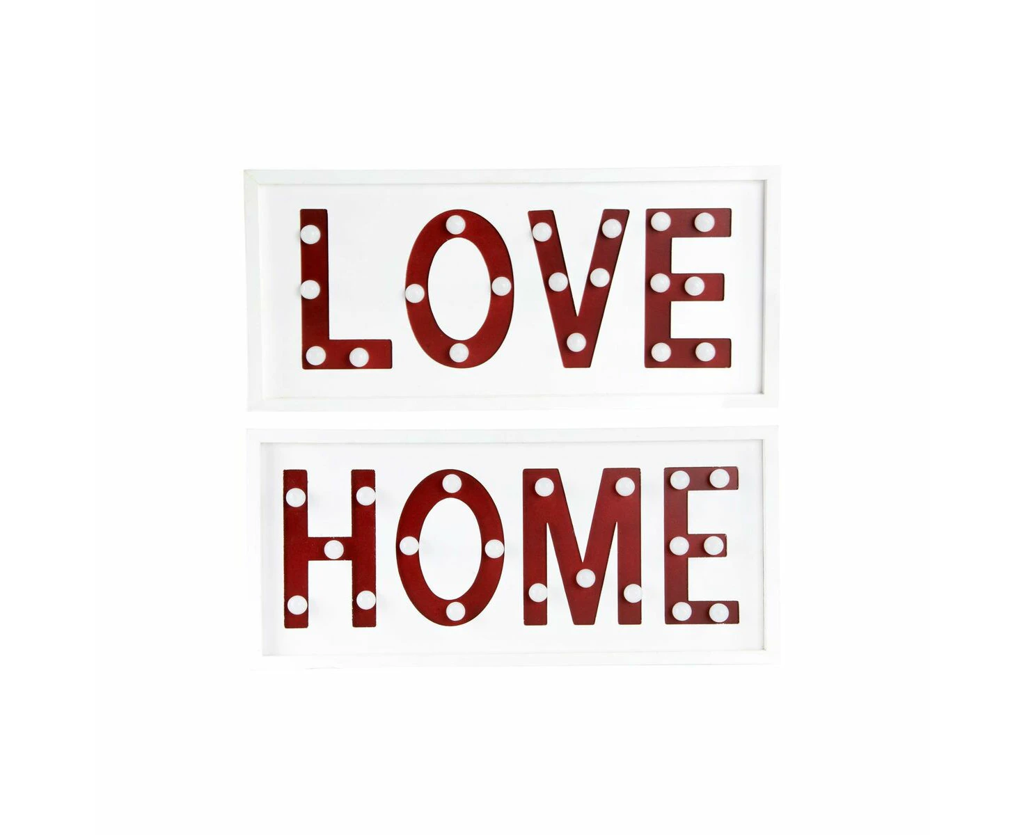 Wall Decoration Dkd Home Decor White Red Urban 48 X 4 X 22 Cm 2 Units