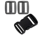 Buckle Quick Release Tri-Glide Slider Plastic Military Grade Dual Side Adjustable Loop Triglide Strap Martingale Dog Slides Bracelets 20mm Black 75x