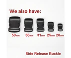 Buckle Quick Release Tri-Glide Slider Plastic Military Grade Dual Side Adjustable Loop Triglide Strap Martingale Dog Slides Bracelets 31mm Black 60x