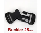 Buckle Quick Release Tri-Glide Slider Plastic Military Grade Dual Side Adjustable Loop Triglide Strap Martingale Dog Slides Bracelets 25mm Black 3x