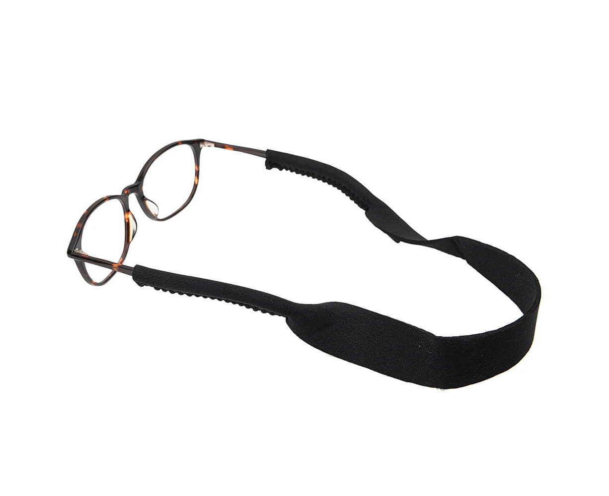 Eyewear Glasses Strap Sunglasses Waterproof Neoprene Adjustable Sunglass Eyeglass Anti Slip Sports Holder Retainer Band Floating Cord Optical Black 1X