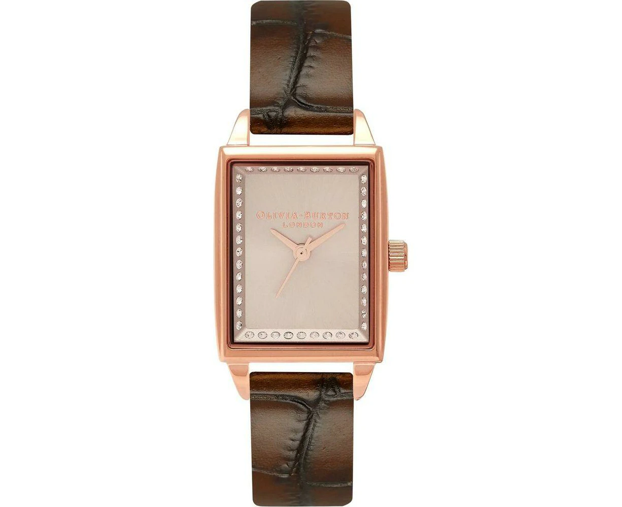 Olivia Burton Ob16ss40 Women's Pink Leather Strap Quartz Wristwatch