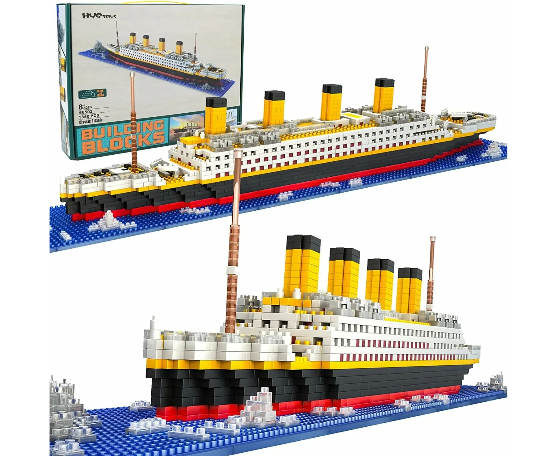 1860Pcs Titanic Building Blocks Set Diy Educational Toy