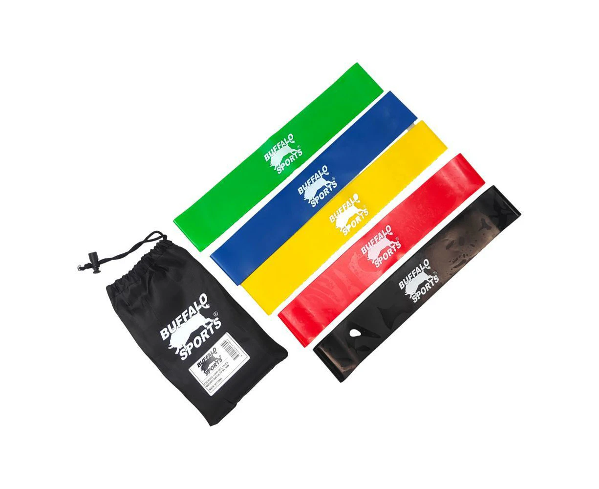 Buffalo Sports Resistance Bands - Complete Set of 5 Bands