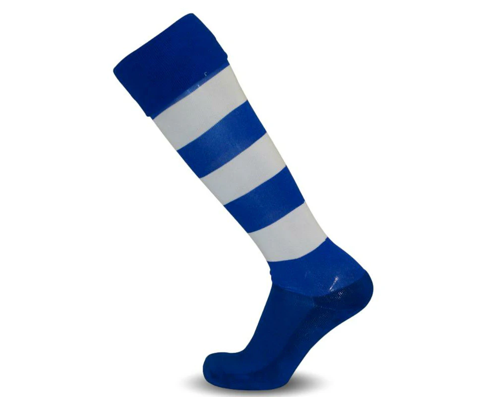 Buffalo Sports Ultra-Tec Football Socks - Royal Blue & White Hoops