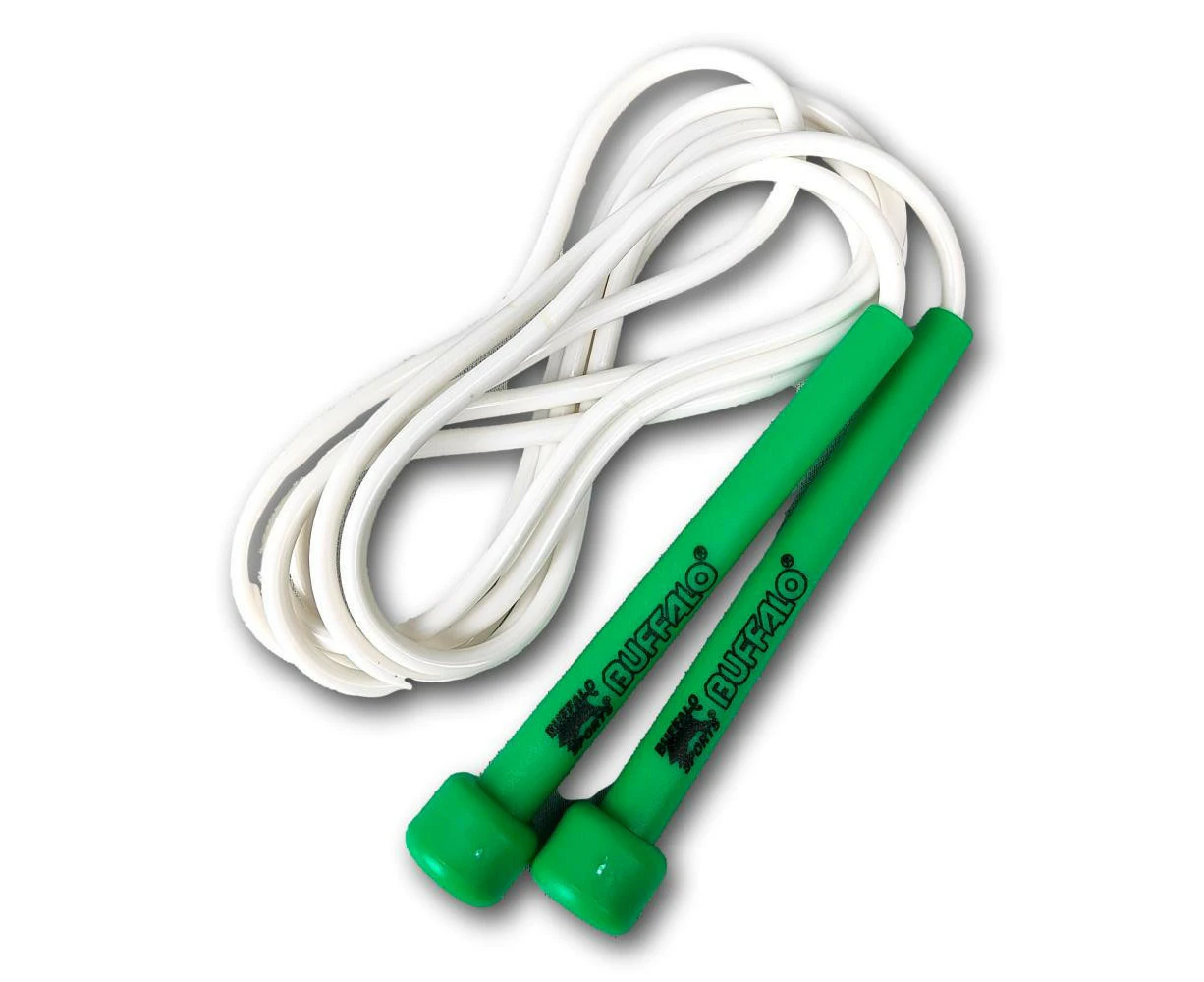 Buffalo Sports HEART Skipping Rope Green Handles 2.4m