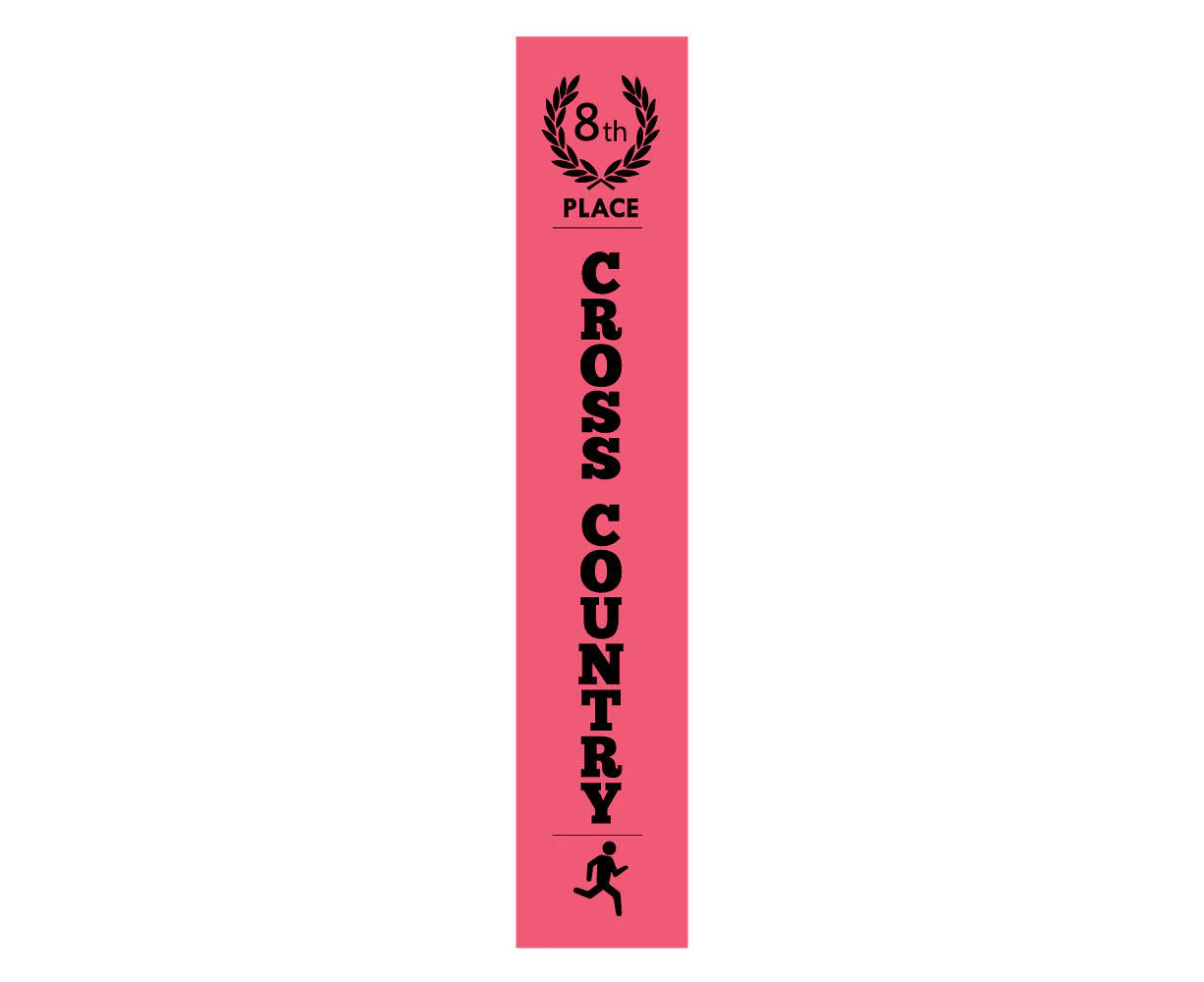 Cross Country Place Ribbons - Pack of 25 (1st to 10th) - Eighth