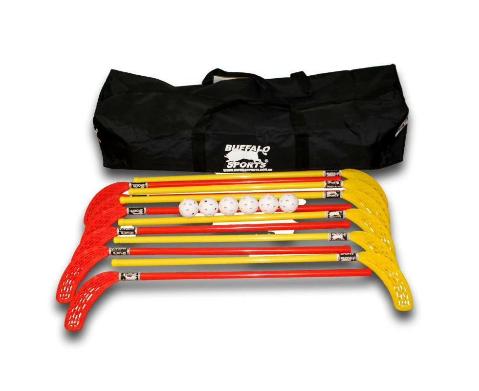 Buffalo Sports Indoor Hockey Kit - Red and Yellow