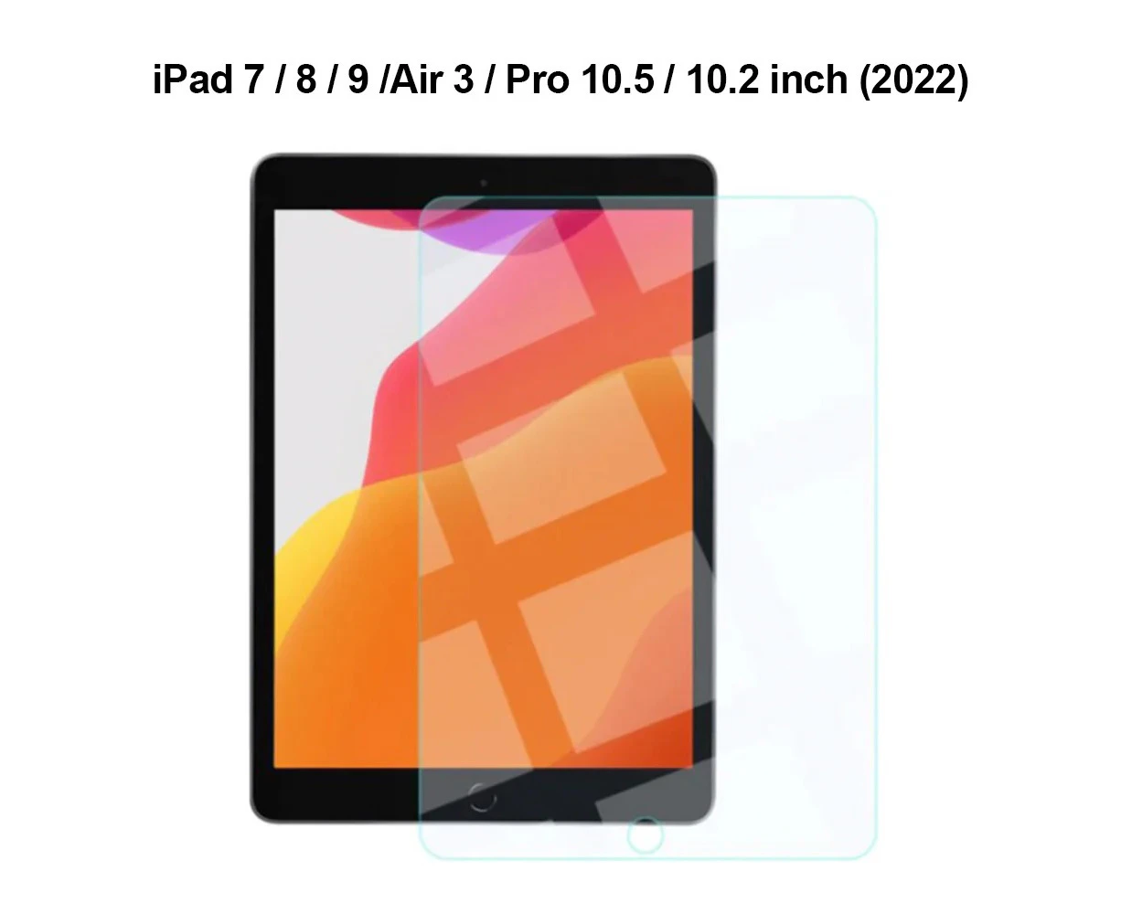 USP Apple iPad (10.2') (9th/8th/7th Gen) / iPad Air 3 / iPad Pro (10.5') Tempered Glass Screen Protector : Full Coverage, 9H Hardness, bubble-free