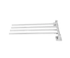 Stainless Steel Towel Rack Bar 180° Rotatable Towel Bathrobe Hanger Holder for Bathroom4 Rods