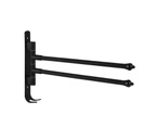 Stainless Steel Swivel Towel Hanger Holder Black Rotating Movable Towel Bar for Bathroom Wardrobe Kitchen2 Arms