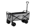 Gardeon Garden Cart with Cargo Net Grey