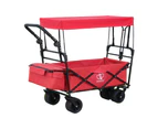 Gardeon Garden Cart with Removable Canopy Red