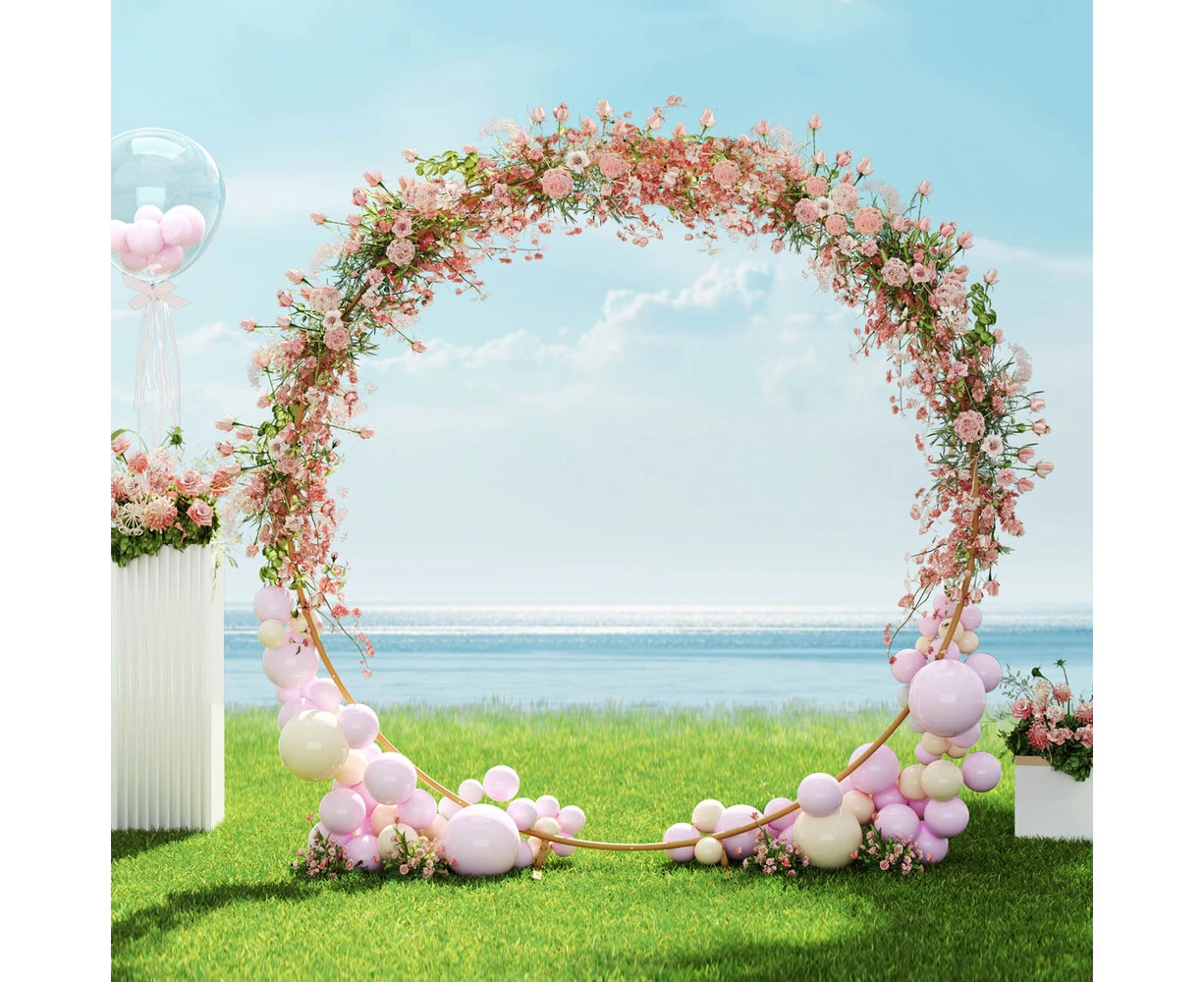 2M Round Backdrop Stand Wedding Background Decoration Party Flower Balloon Display