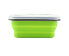 600ml Silicone Collapsible Portable Lunch Box Bowl Folding Food Storage Container Green