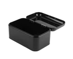 Solid Color Retro Metal Bread Bin Box Large Capacity Kitchen Storage Container (Black)