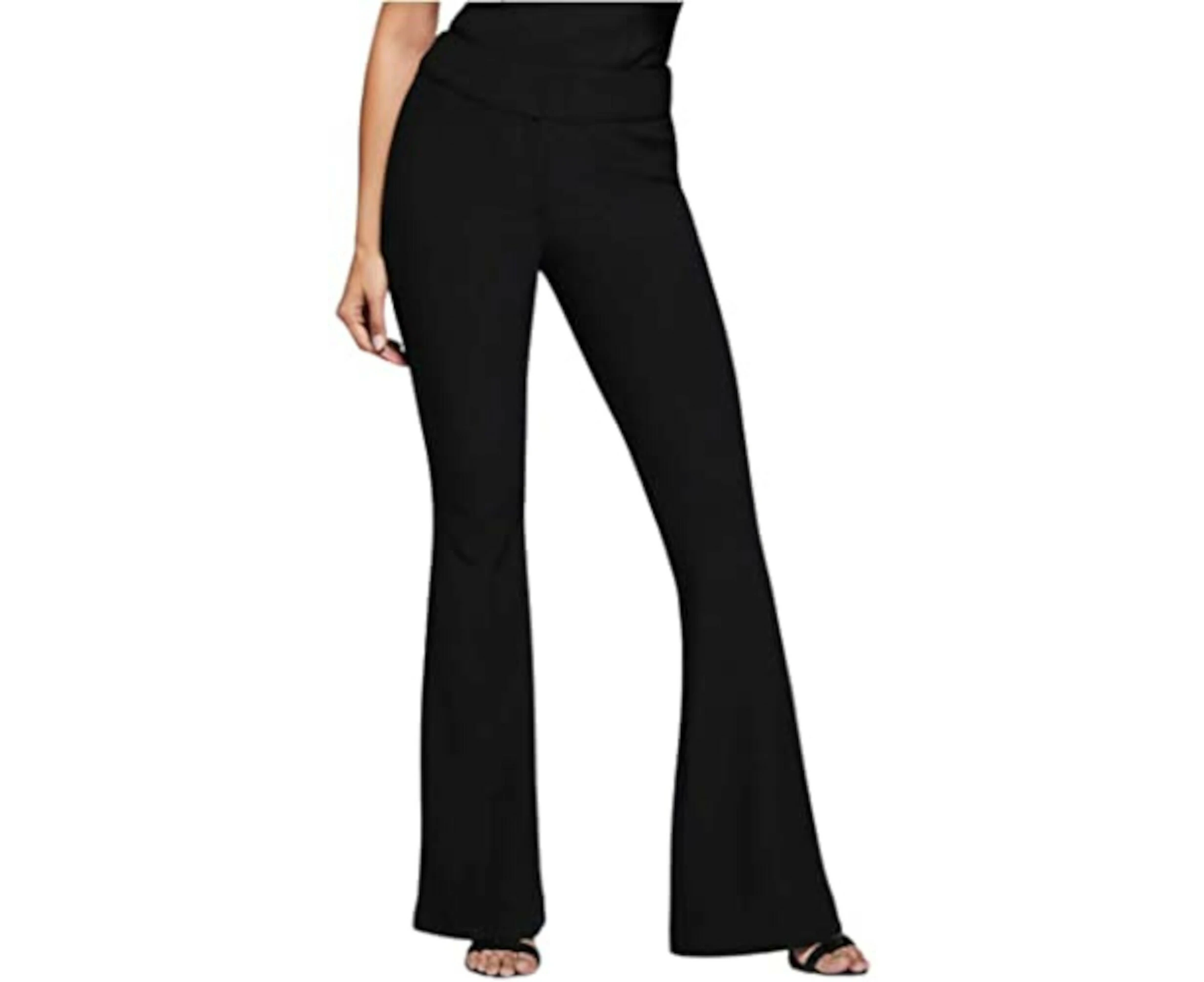 MARCIANO Womens Black Pocketed Zippered Wear To Work Flare Pants XS