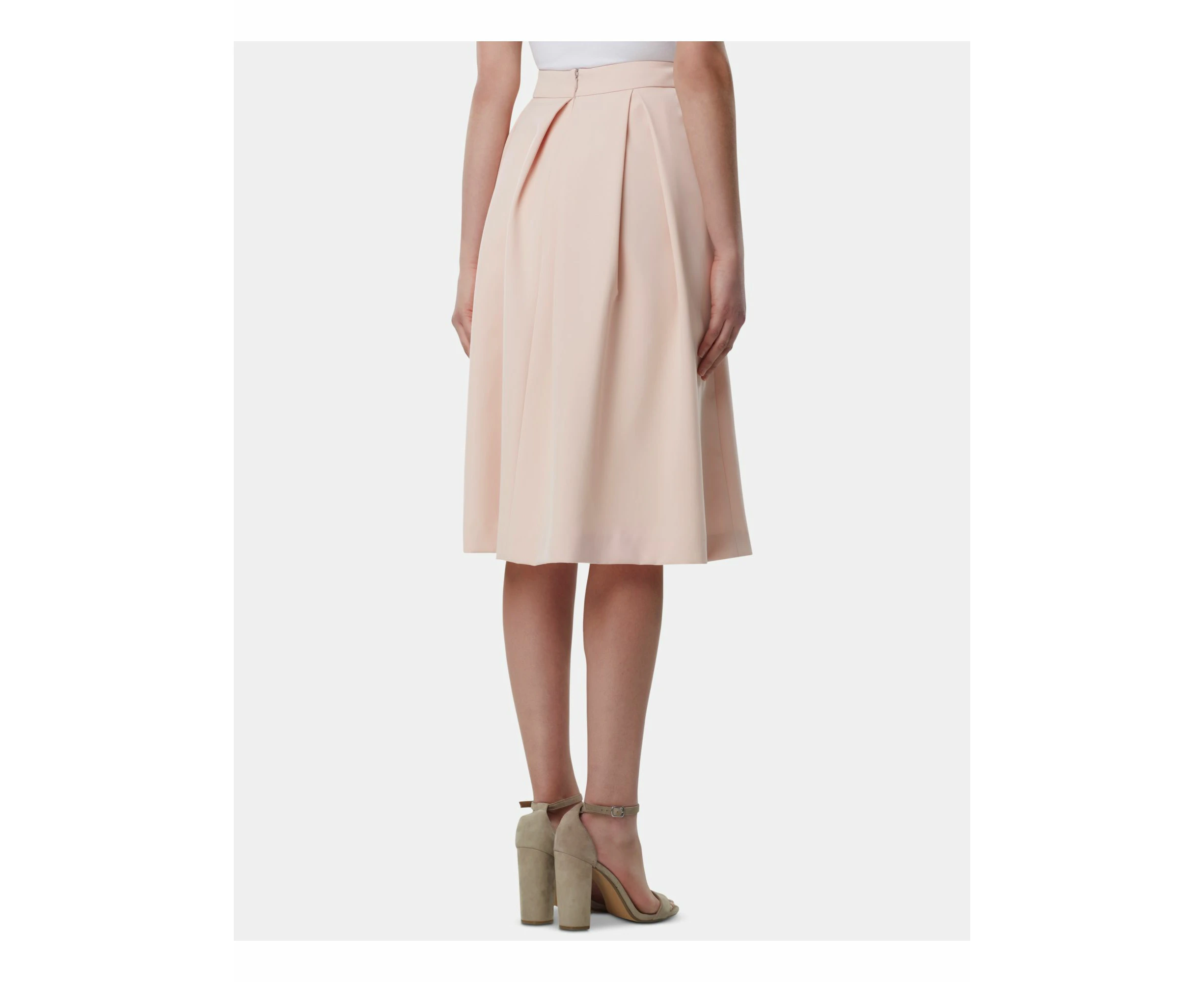 TAHARI Womens Pink Midi Pleated Skirt 16