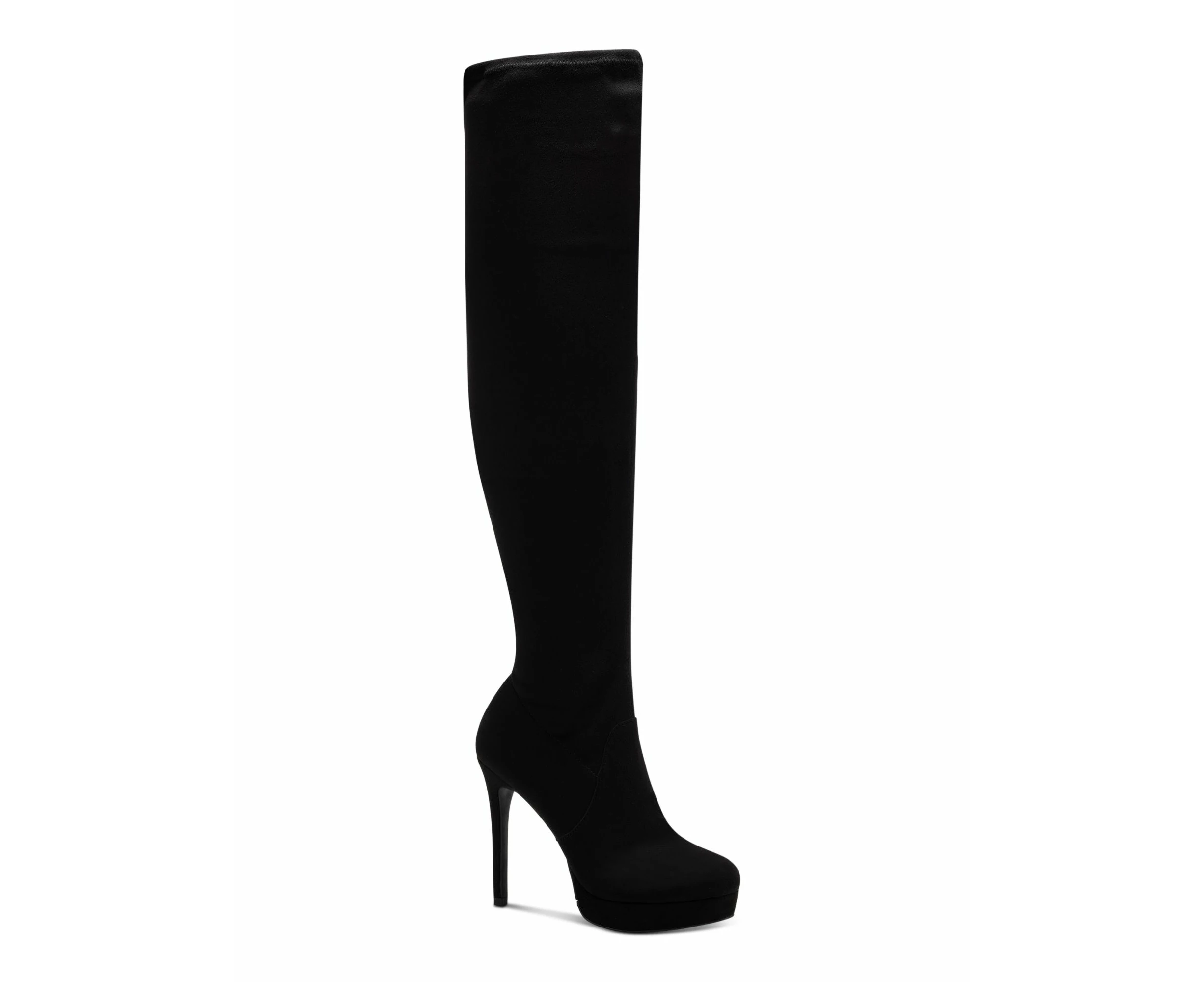 THALIA SODI Womens Black 1" Platform Padded Clarissa Almond Toe Stiletto Zip-Up Dress Boots 10.5 M