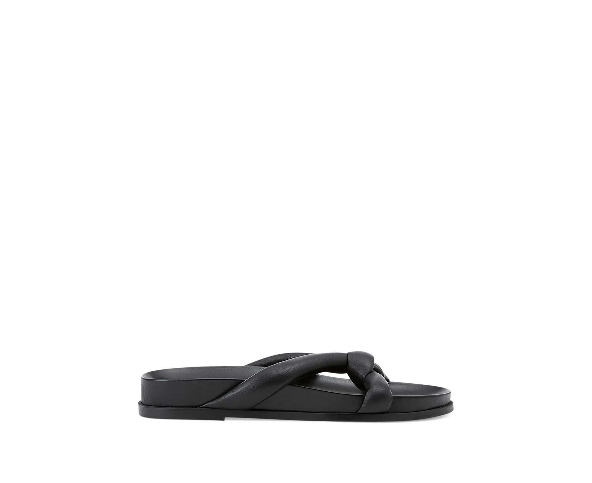 LAFAYETTE 148   YORK Womens Black Knotted Comfort Honore Round Toe Platform Slip On Slide Sandals Shoes 35.5