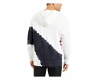 INC Mens White Graphic Classic Fit Draw String Cotton Pullover Sweater XXL