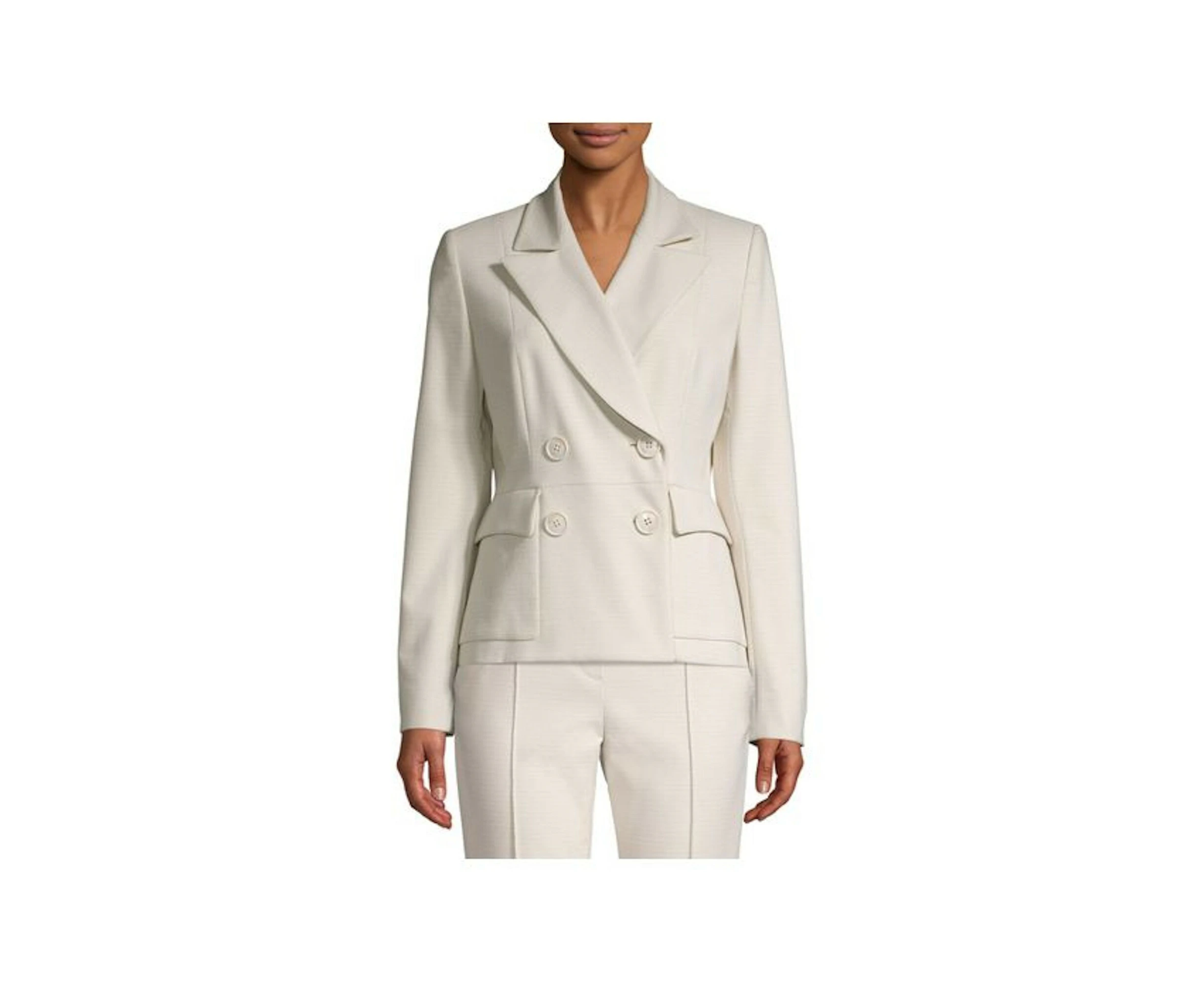 ELIE TAHARI Womens Beige Double Button Formal Jacket 6