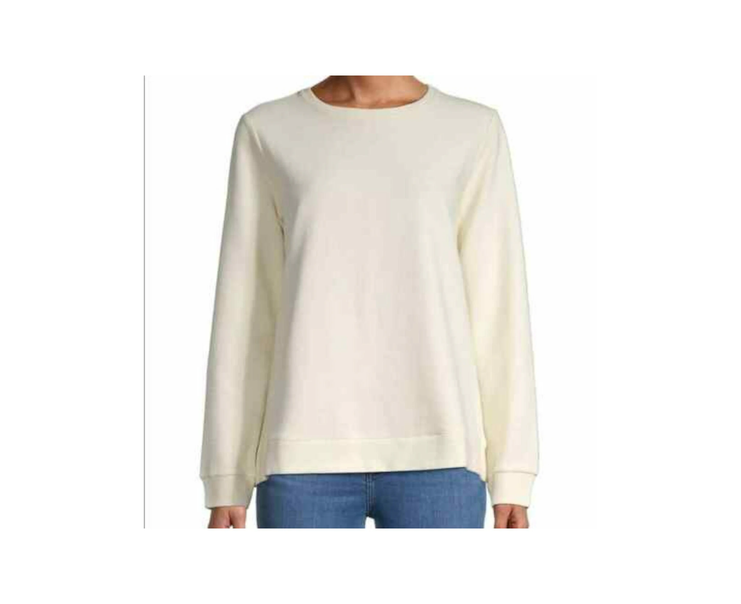 EILEEN FISHER Womens Ivory Crew Neck Wear To Work Sweater M