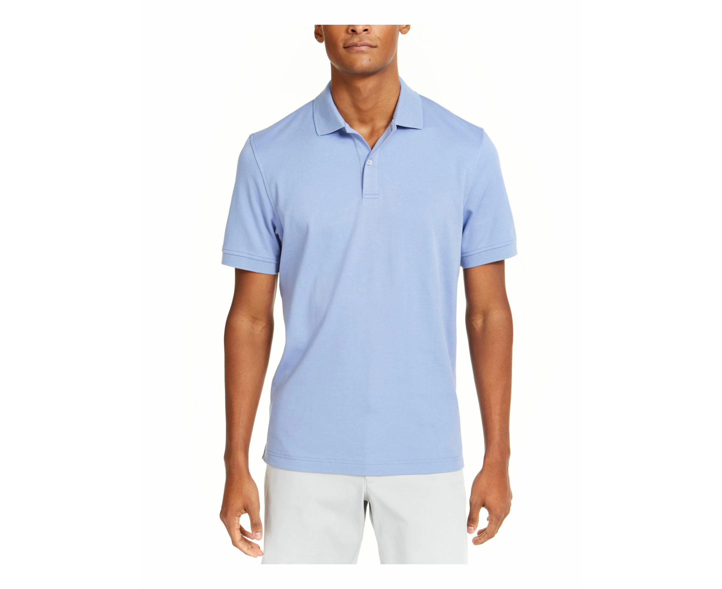 CLUBROOM Mens Light Blue Classic Fit Polo S