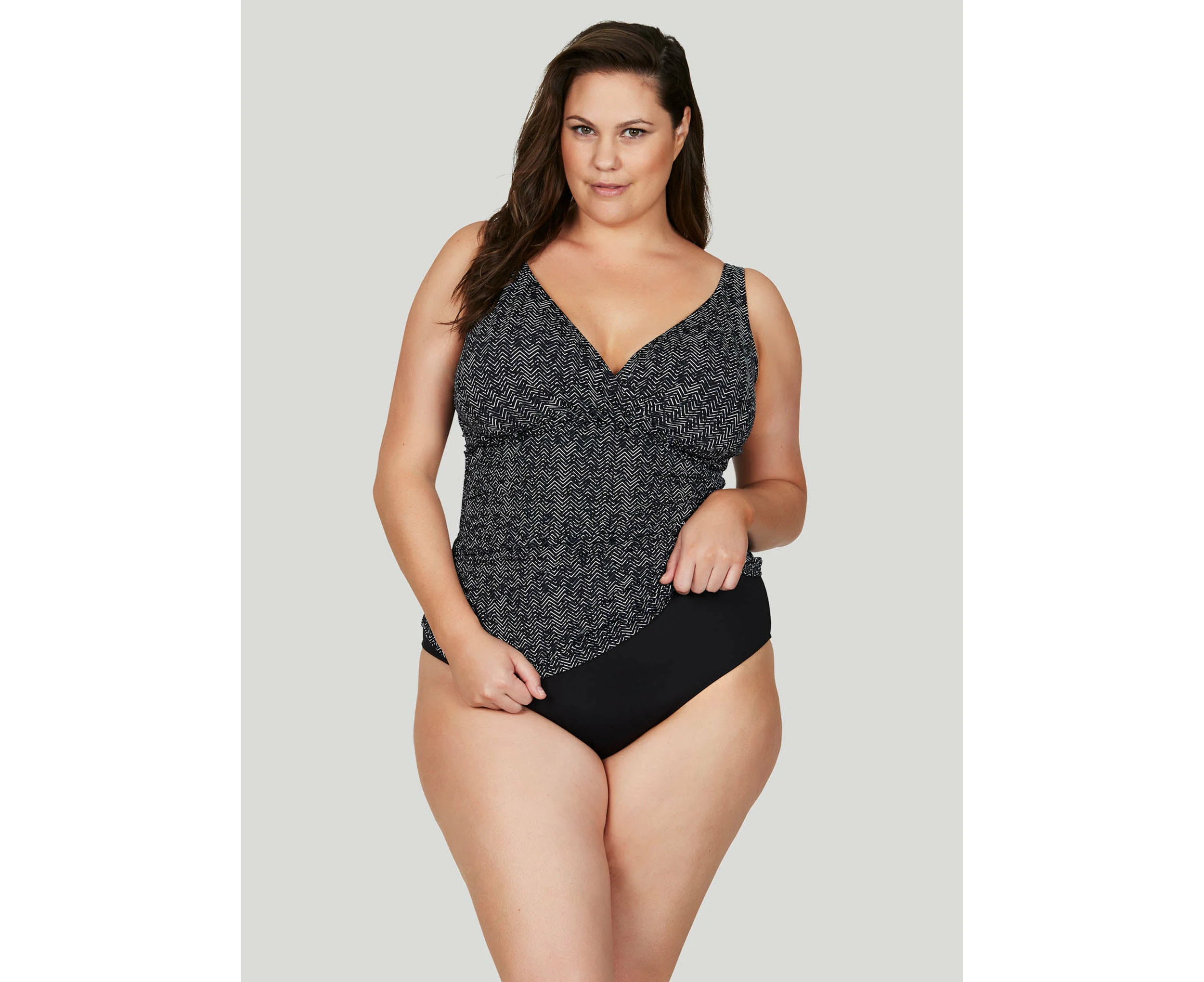 Artesands: Zig Zag Delacroix Tankini Top Black BlackZigZag