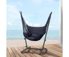 Gardeon Hammock Chair Outdoor Camping Hanging with Stand Grey