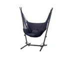 Gardeon Hammock Chair Outdoor Camping Hanging with Stand Grey