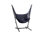 Gardeon Hammock Chair Outdoor Camping Hanging with Stand Grey