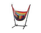 Gardeon Hammock Chair Outdoor Camping Hanging with Stand Rainbow