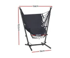 Gardeon Hammock Chair Outdoor Camping Hanging with Stand Grey