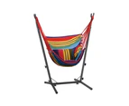 Gardeon Hammock Chair Outdoor Camping Hanging with Stand Rainbow