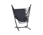 Gardeon Hammock Chair Outdoor Camping Hanging with Stand Grey