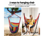 Gardeon Hammock Chair Outdoor Camping Hanging with Stand Rainbow