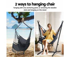 Gardeon Hammock Chair Outdoor Camping Hanging with Stand Grey