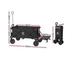 Gardeon Garden Cart with Opening Rear Black