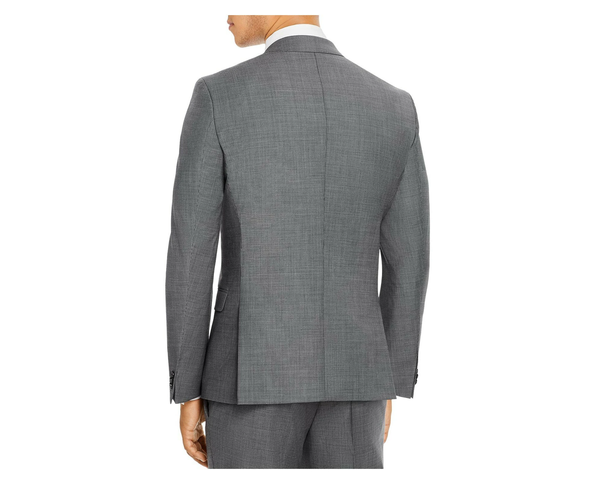 HUGO BOSS Mens Gray Single Breasted, Stretch, Extra Slim Fit Suit Separate Blazer Jacket 38R