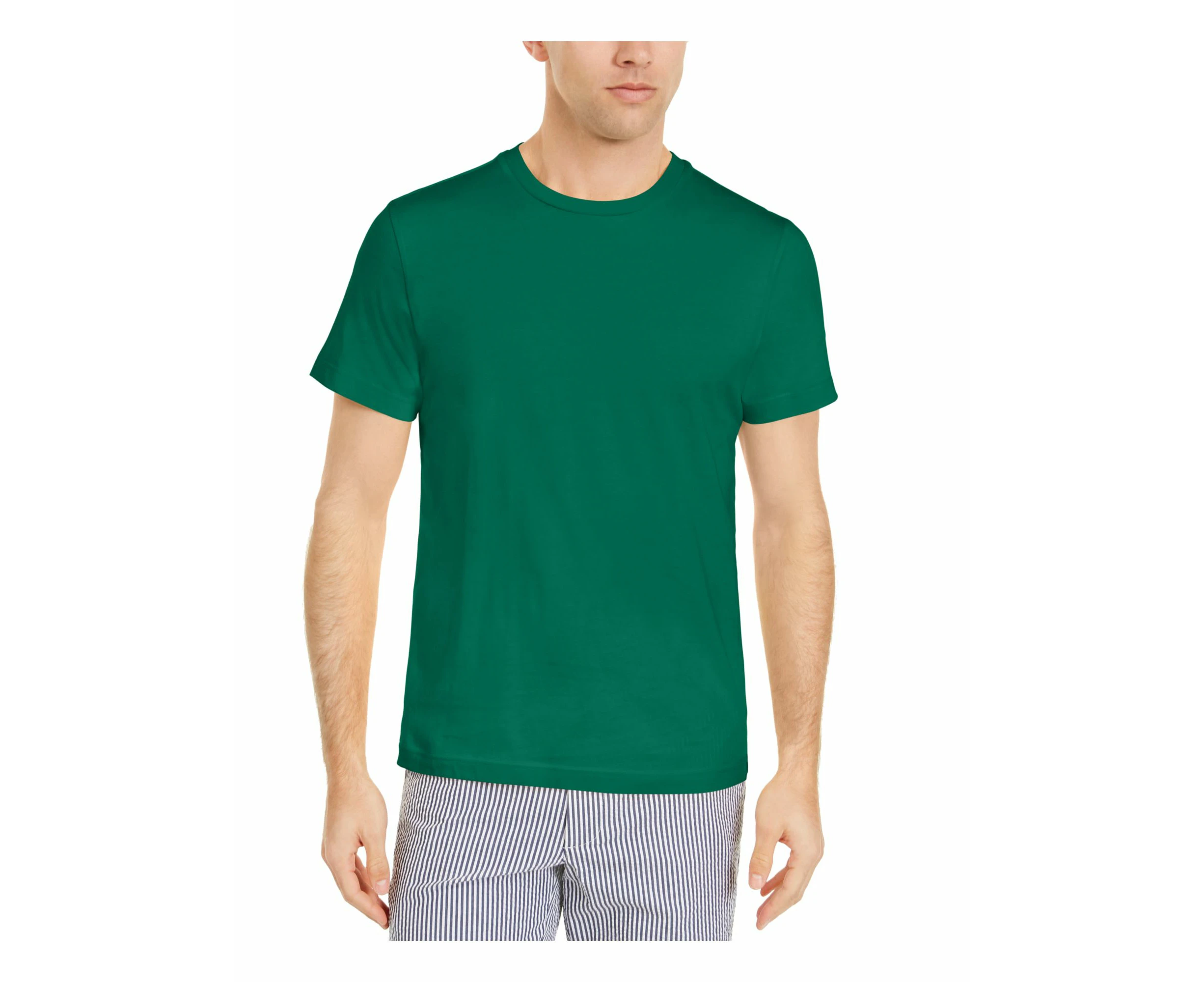 CLUBROOM Mens Green Lightweight, Classic Fit Moisture Wicking T-Shirt S