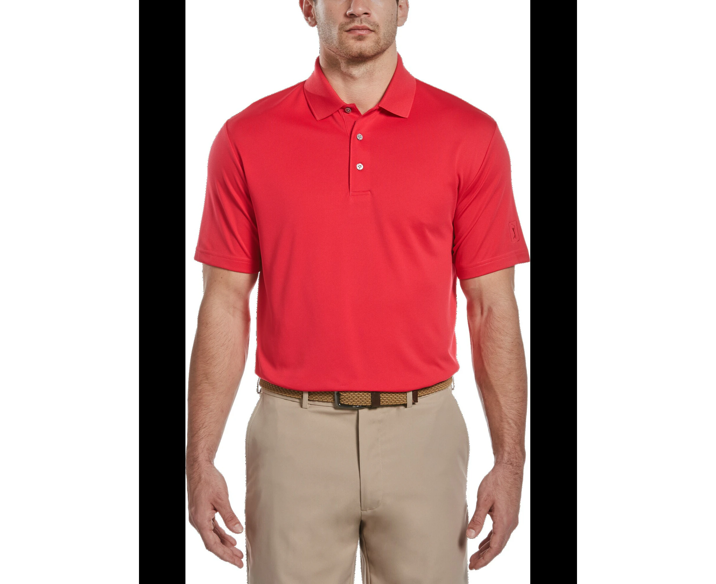 HYBRID APPAREL Mens Coral Athletic Fit Moisture Wicking Polo L