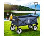 Gardeon Garden Cart with Cup Holders Blue