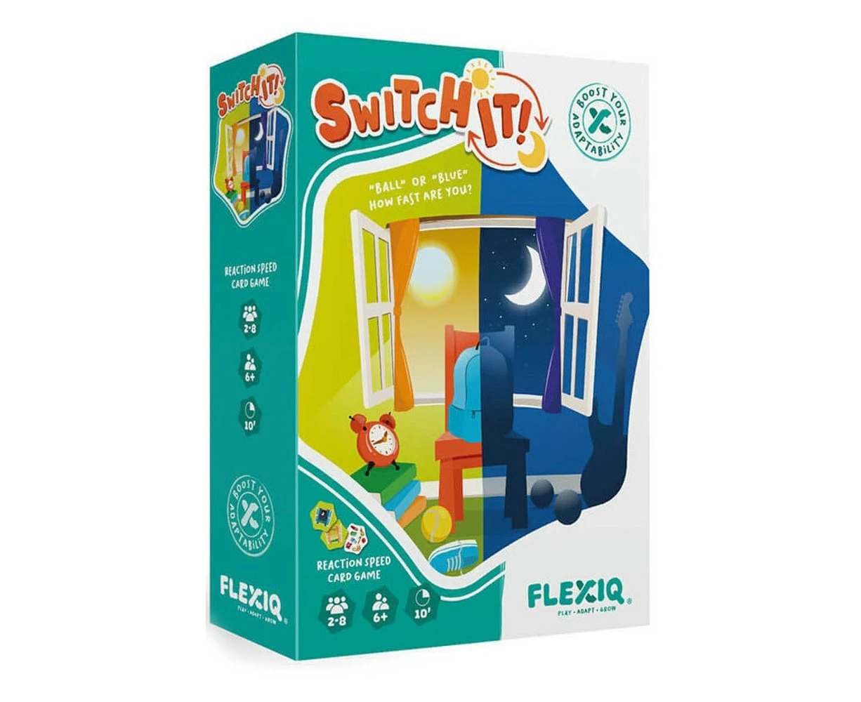 FlexiQ Switch It! Reaction Speed Card Game 2-8 Players Family Play Set 6y+