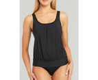 Sea Level: Eco Essentials Blouson Multifit Swim Tankini  Black