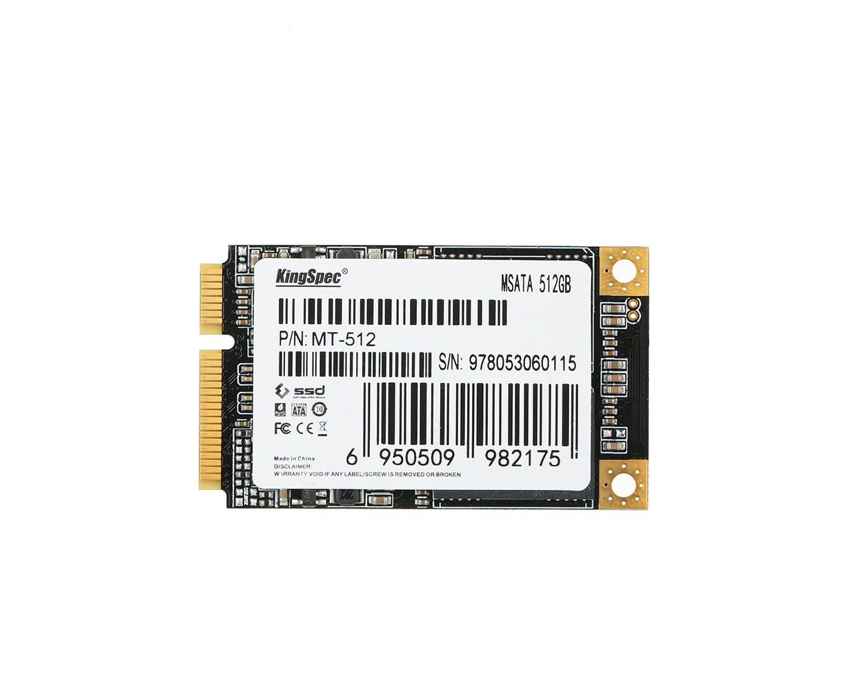 KingSpec MSATA MINI PCI-E 512G MLC Digital Flash SSD Solid State Drive Storage Devices for Computer PC Desktop Laptop