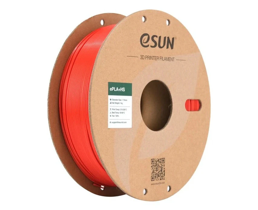 eSUN PLA+ HS High Speed 3D Print Filament 1.75mm 1kg - Red