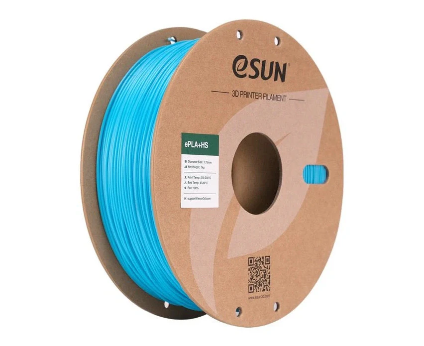 eSUN PLA+ HS High Speed 3D Print Filament 1.75mm 1kg - Light Blue